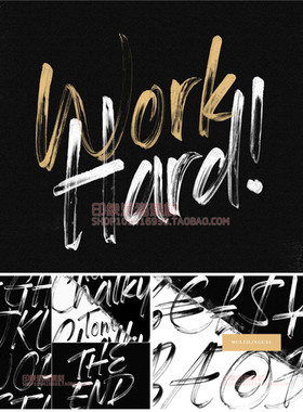 ps平面设计素材街头涂鸦水墨活力风格英文字体 Meraki SVG