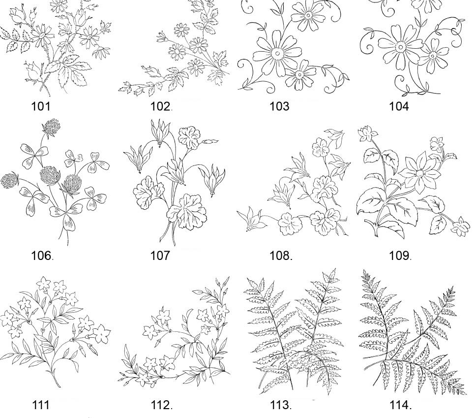 设计素材 dover花刺绣图案floral embroidery designs  jpeg 235p