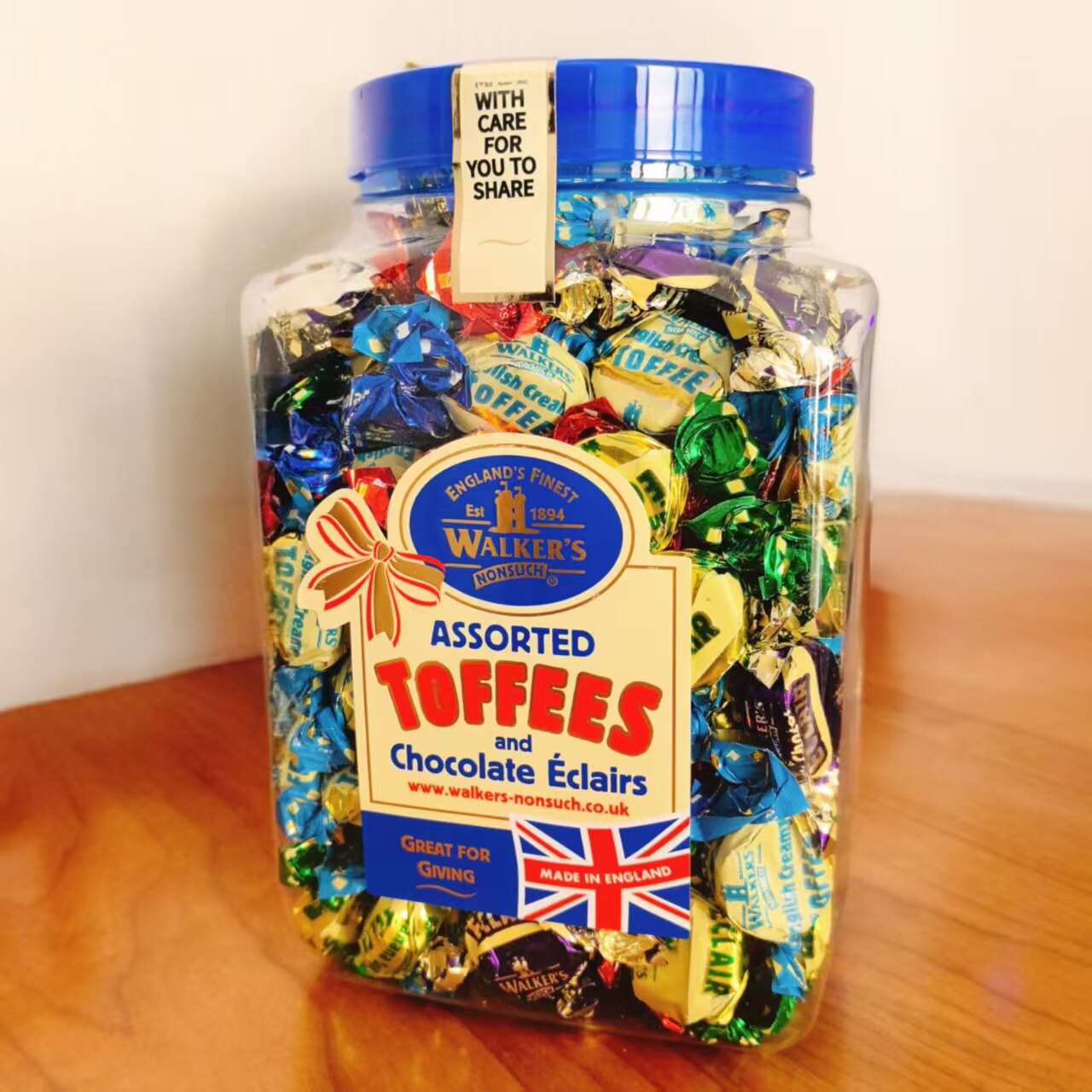 沃尔克斯 英国原装进口太妃糖 婚庆喜糖 儿童零食 罐装糖果1250g