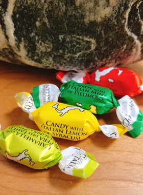 意大利进口serra夹心糖进口糖果柠檬血橙薄荷姜味雪梨小糖果散装
