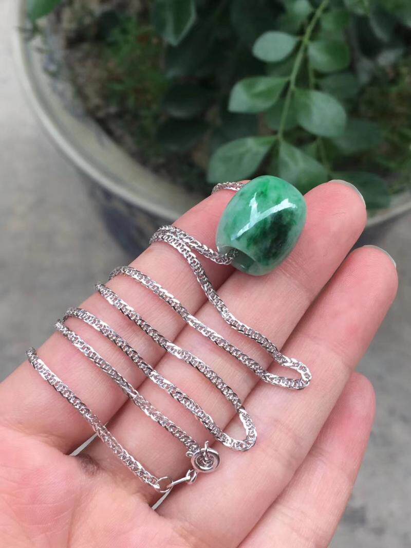 高峰翡翠-揭阳阳美缅甸天然a货满色阳绿路路通阳绿浓艳带证书