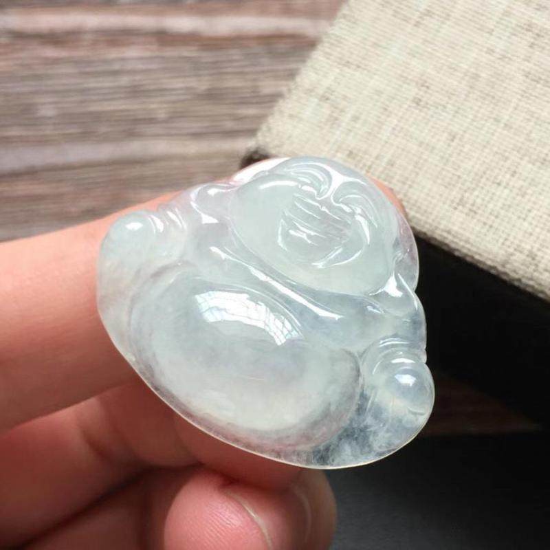 高峰翡翠-揭阳阳美缅甸天然A货冰种佛公吊坠玉佛挂件带证书新品