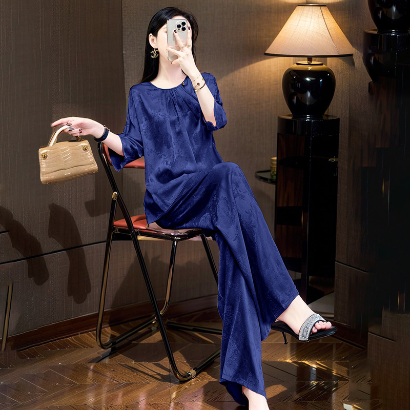 夏季复古宽松休闲国风两件套装女