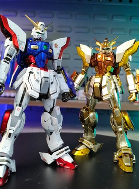 千手万代金色RG闪光高达 明镜止水 1/144机动武斗传敢达拼装模型