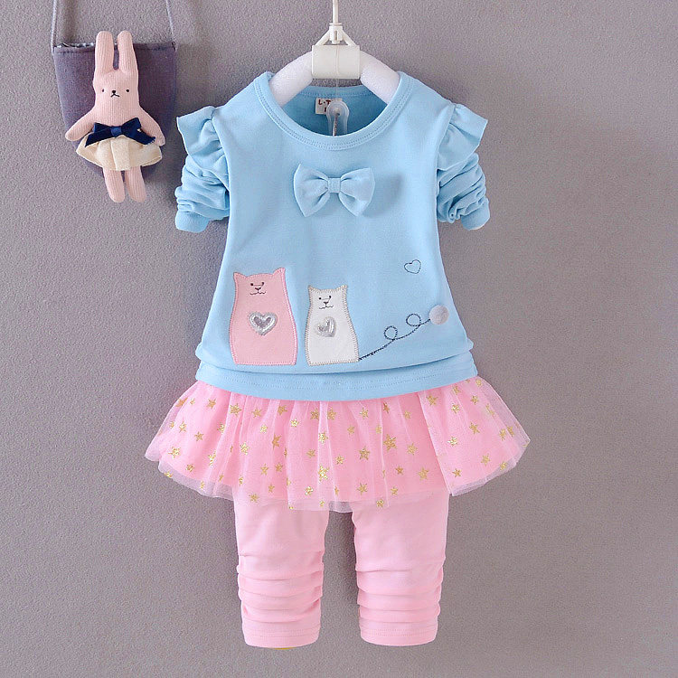 2019 new pattern Female baby Autumn girl Long sleeved suit spring and autumn Infants Kids clothes 0-1-2-3-4 yearin the Children/Baby/Family fitted , Set  category - from Buy2taobao.com to provide professional Taobao agent buy service