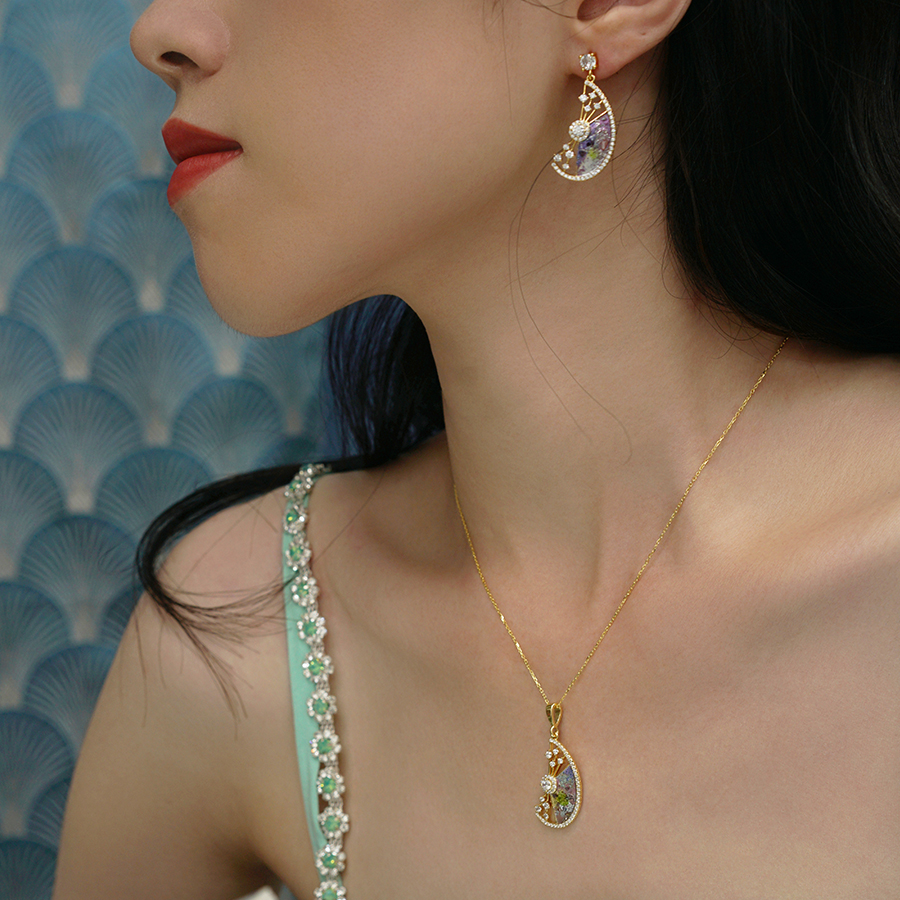 绘间手绘项链浪漫优雅