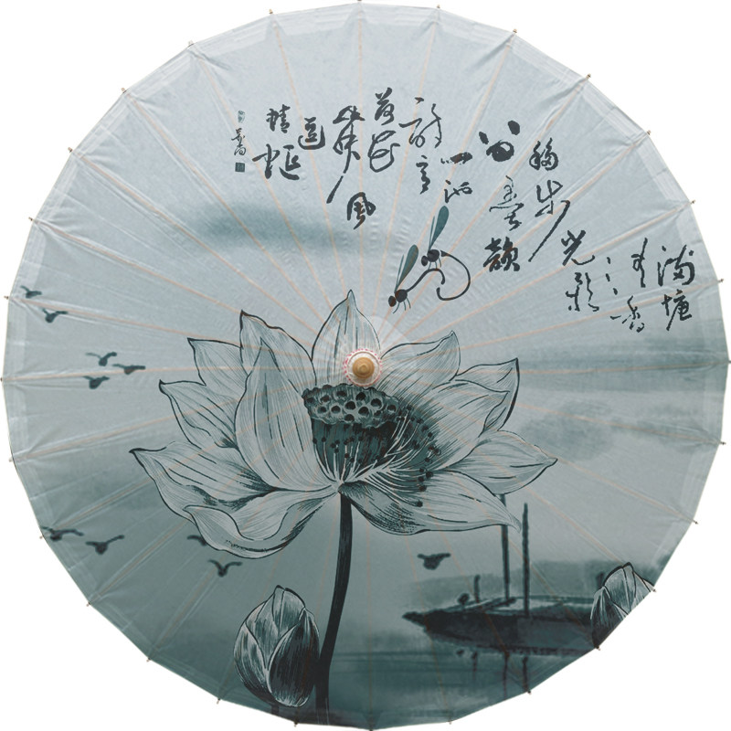 泸州非遗油纸伞防雨防晒实用伞汉服装饰走秀道具收藏仿古蜻蜓荷花,居家日用,伞,淘宝优惠券,粉丝福利购,淘宝优惠卷