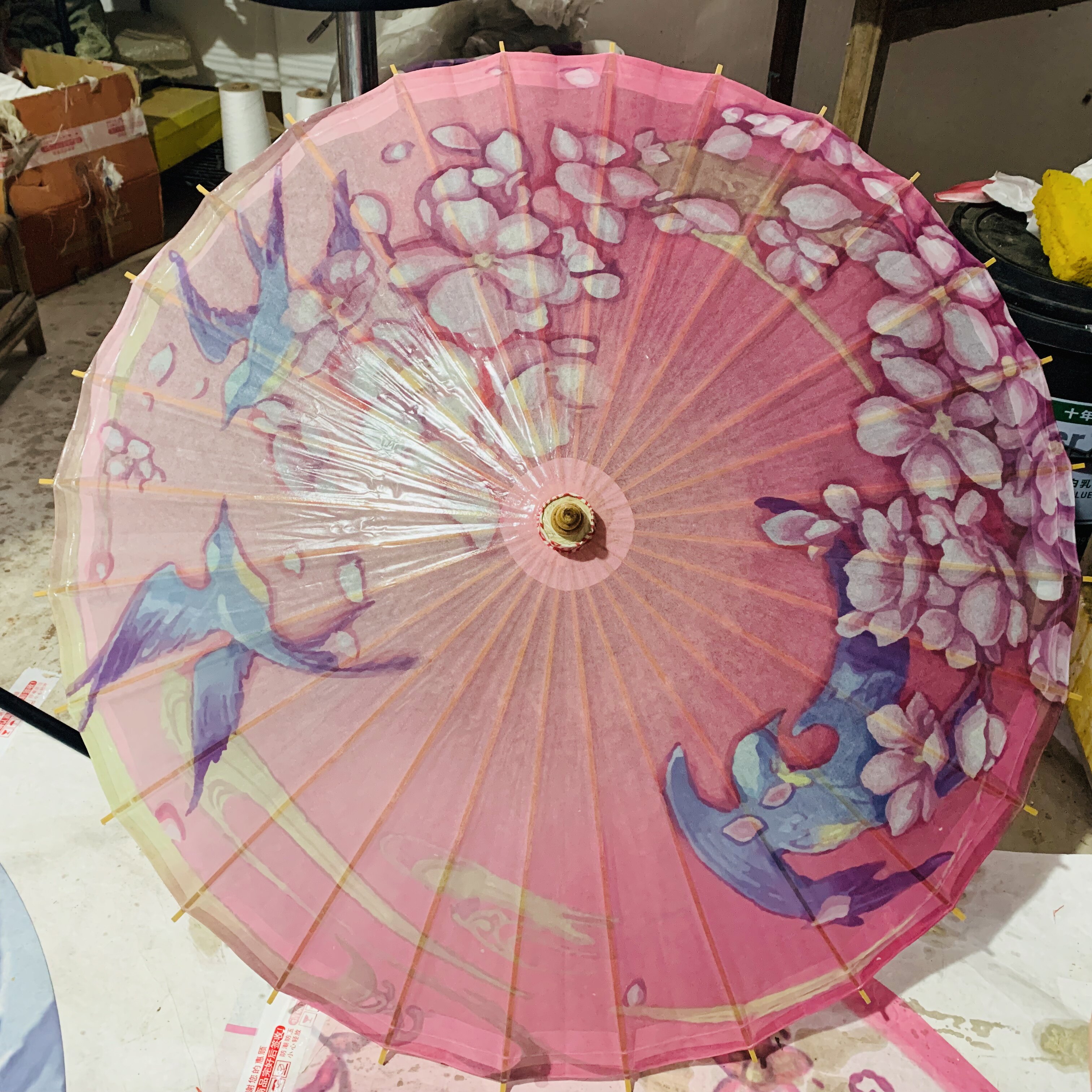 泸州芳香型手动油纸伞舞台cos道具装饰吊顶七秀晴雨两用 汉服包邮