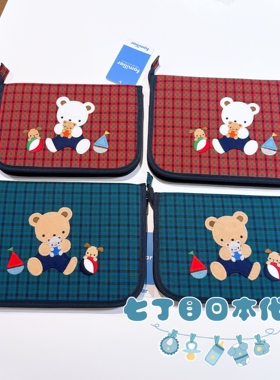 日本制直邮familiar专柜孕产期母子手账包记录本包妈咪杂物收纳包