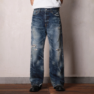 阔腿A字洗水牛仔裤 日产贝原面料 猎鹿蓝 WIROTE威络