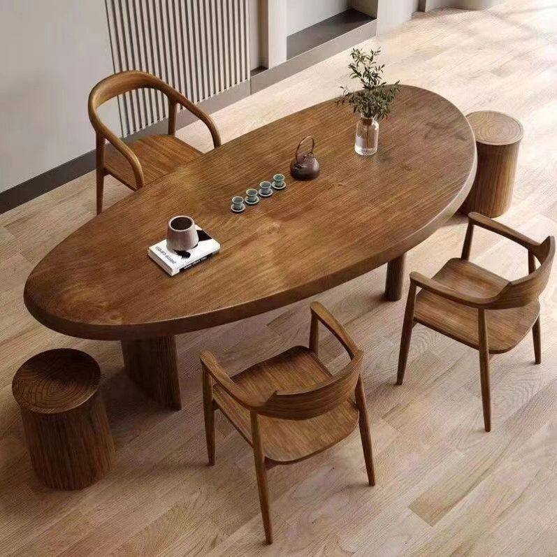 新中式实木茶桌2025新款高端家用客厅弧形泡茶桌现代简约黑胡桃木