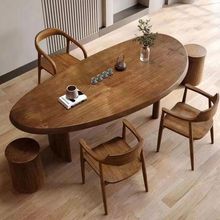 新中式实木茶桌2025新款高端家用客厅弧形泡茶桌现代简约黑胡桃木