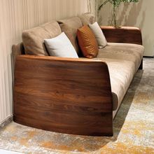 沙发客厅2025新款沙发边几新中式实木沙发家用直排现代简约布艺