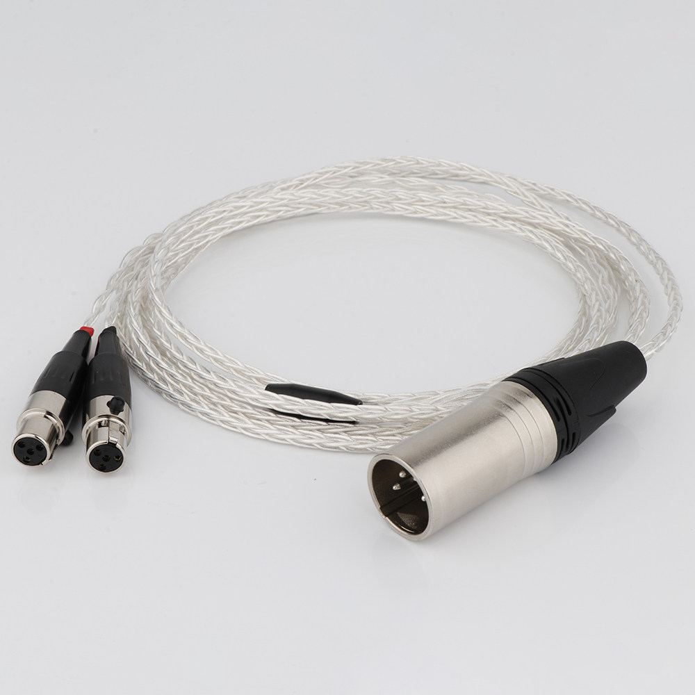 适用Audeze LCD-2 3 4 LCD-X XC XC2 AK240AK3 4芯卡侬耳机升级线