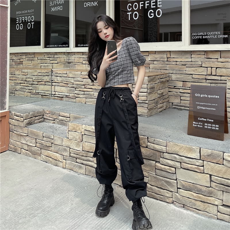 Real auction real price ~ versatile Plaid baby shirt, black and handsome work clothes, strap pants suit