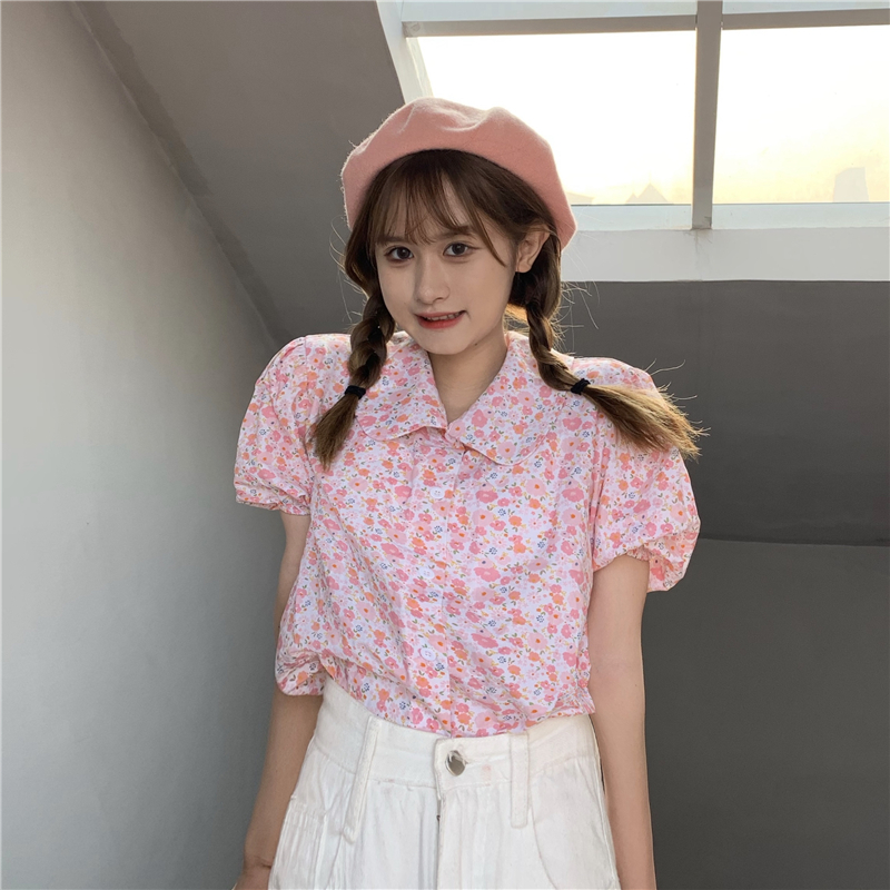 Real price ~ small fresh floral shirt