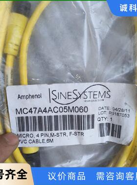 ANPHENOL安费诺M12 4芯连接线MC44AC06M0议价