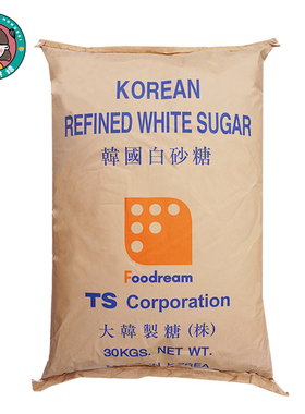 烘培原料 韩国进口幼砂糖 TS白砂糖30kg 原装