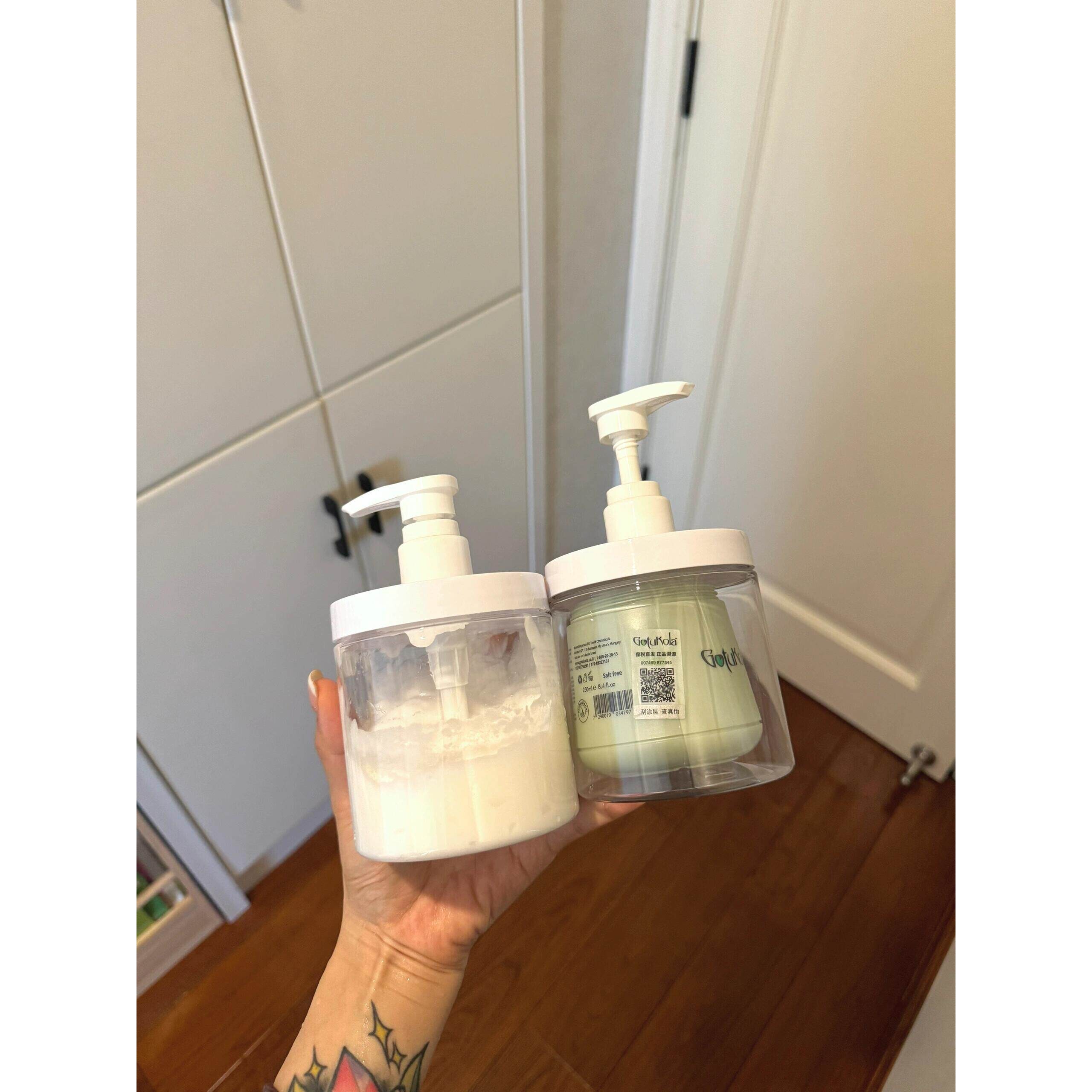 再也不要用手扣!发膜护发素分装瓶乳液收纳瓶洗衣液按压瓶大容量