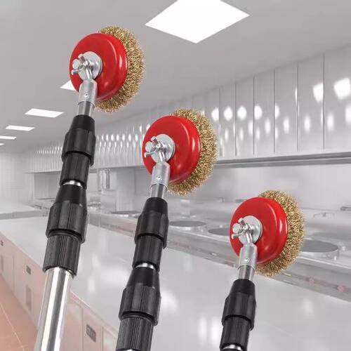 加长钢丝球刷长柄 加长钢丝刷大号厨房刷 家务多功能不锈钢清洁刷