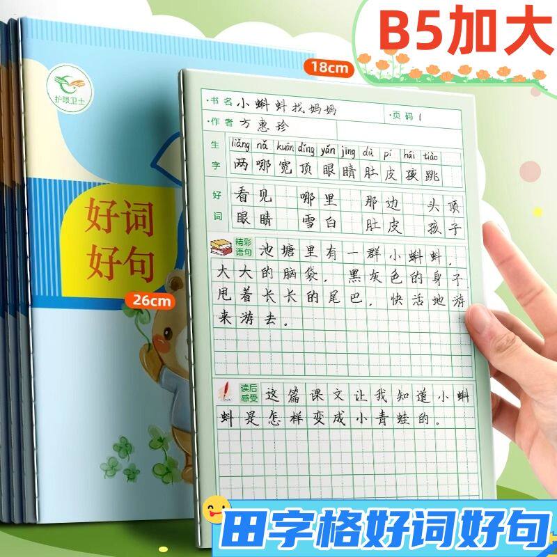 读书笔记本好词好句摘抄本阅读记录专用本小学生卡日积月累摘抄本