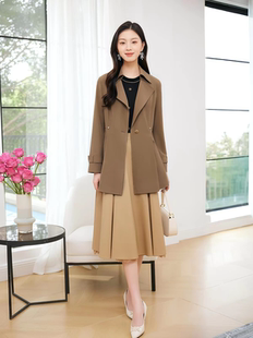 珂莱蒂尔商场同款秋季款经典美拉德风衣外套气质收腰显瘦女