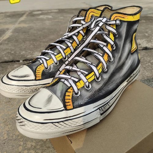 私人定制手绘鞋日系JOJO动漫板鞋