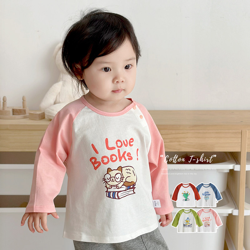 女宝宝t恤春长袖薄款纯棉圆领印花超萌可爱打底上衣小童卡通t恤,童装/婴儿装/亲子装,T恤,淘宝优惠券,粉丝福利购,淘宝优惠卷