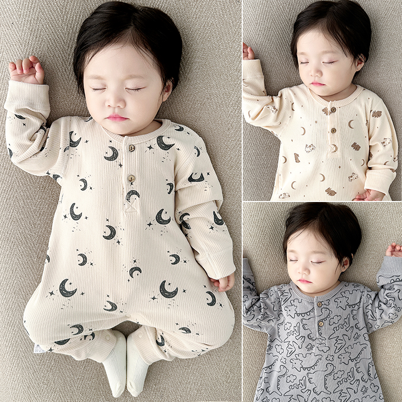 套头连体衣德绒春秋冬无骨护肚