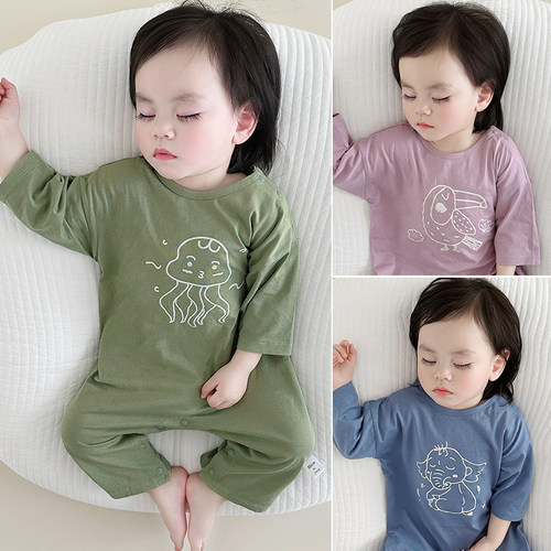 薄款中袖空调服春秋冰丝连体衣
