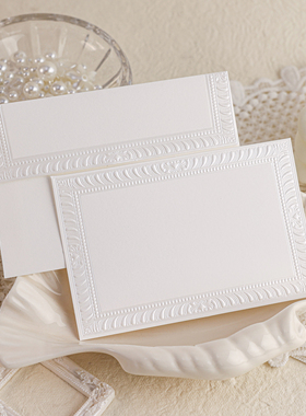 现货Echoes复古质感浮雕烫印手帐祝福表白寄语鲜花信封留言卡贺卡