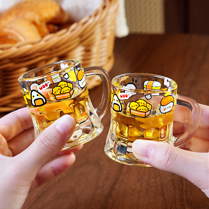 可爱小酒杯高颜值微醺清酒烧酒玻璃杯白酒一两家用套装迷你小杯子