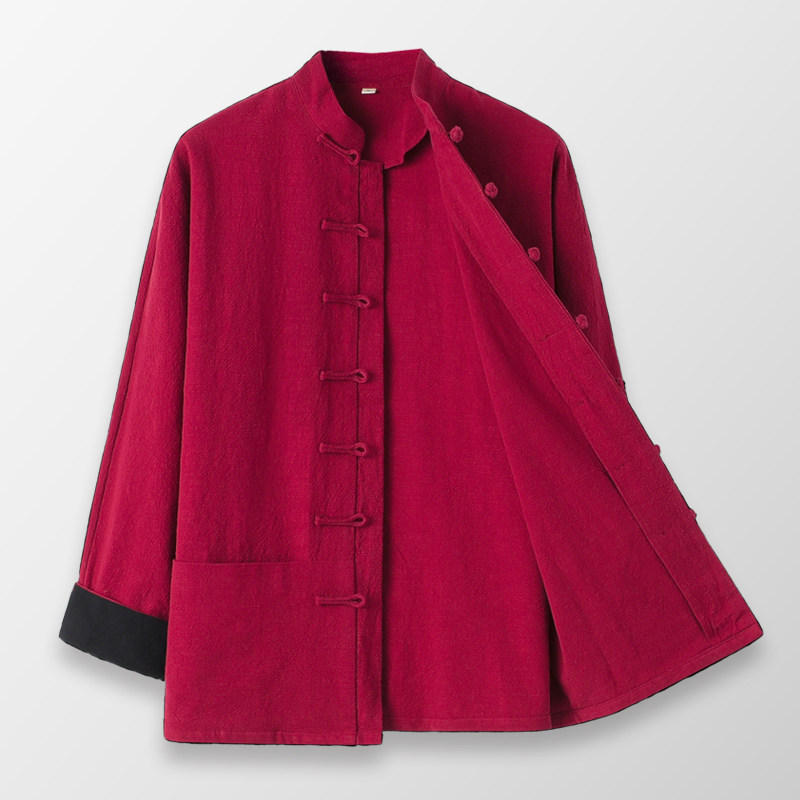 中国风唐装男中式服装复古风传统老北京连肩袖外套国潮上衣居士服