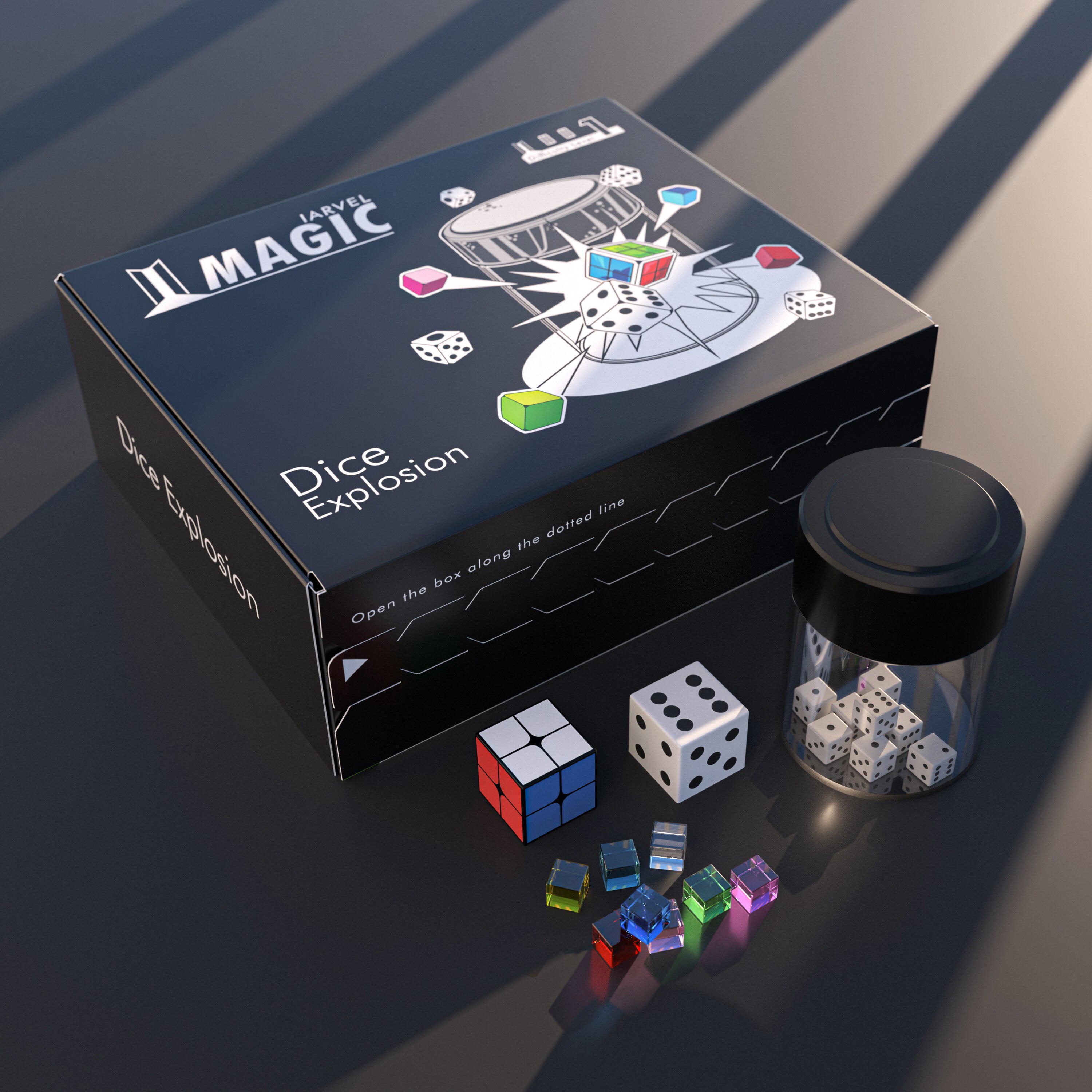 魔术道具高品质爆炸骰子爆裂魔方分裂dice explosion近景儿童礼物
