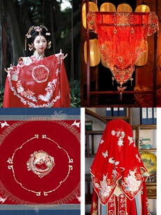 【出租】桃花序花玉颜红盖头合集春夏汉服重工刺绣婚服