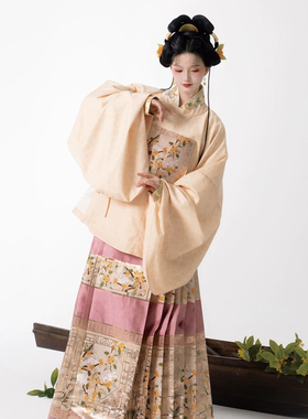 【出租】无贰集闲来秋月圆领兔子补服马面裙明制秋冬汉服伴娘伴郎