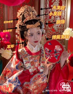 【出租】凤凰于飞华冠簪缨原创汉服配饰婚嫁头饰中国风婚服发冠