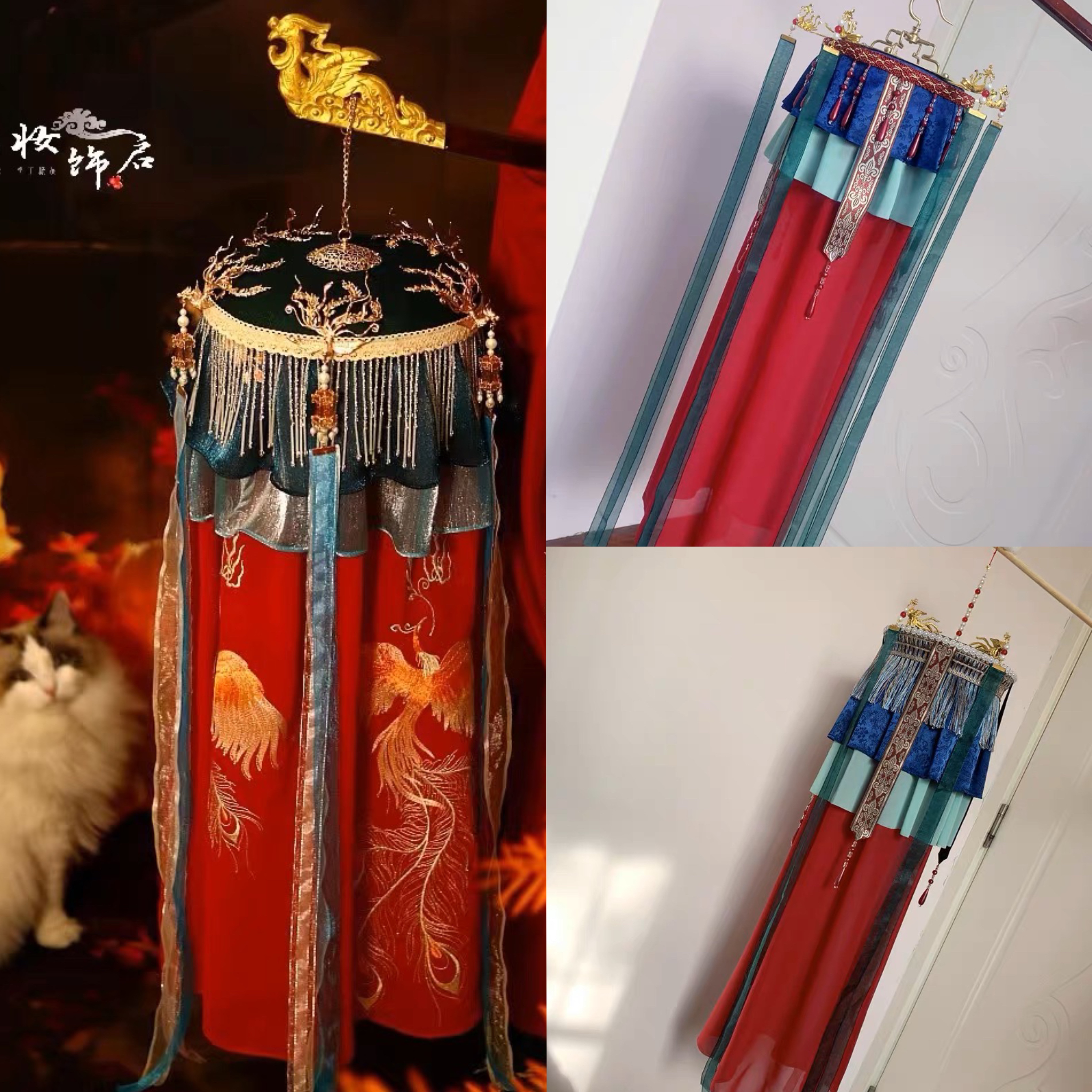 【出租】绛纱灯凤凰铜顶款灯仿古画灯饰灯笼拍摄汉服汉婚