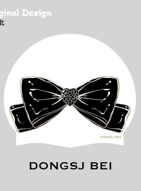 原创泳帽DONGSJBEI甜酷黑粉少女粉超大蝴蝶结时尚百搭硅胶泳帽