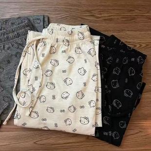 甜美可爱少女阔腿休闲裤 kitty软糯休闲裤