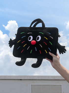 人间八月八丨原创砰砰笔记本电脑包女可爱卡通单肩斜挎手提包MacBookPRO14寸苹果air16寸华为matebook行李箱