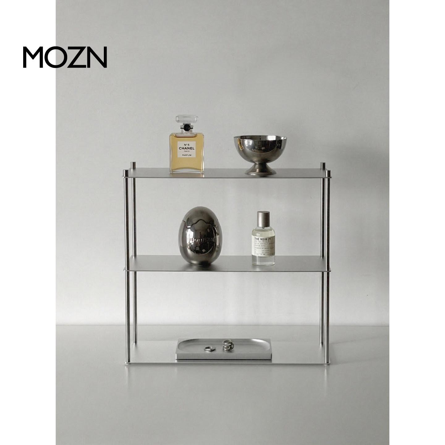 魔山桌面置物架不锈钢多层收纳架中古化妆品香水陈列架ins高级感