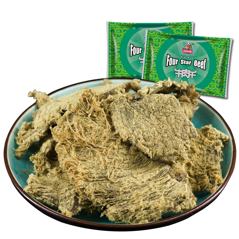 冉师傅四星牛肉干五香味香辣麻辣牛肉零食熟食辣味四星小袋牛肉干