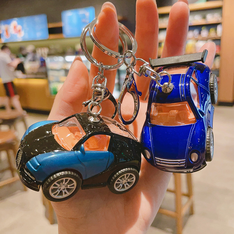 新款合金回力小汽车钥匙扣挂件汽车摆件模型钥匙链小礼品