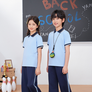 江西南昌市小学统一校服小学生班服夏季短袖长裤春季长袖运动套装