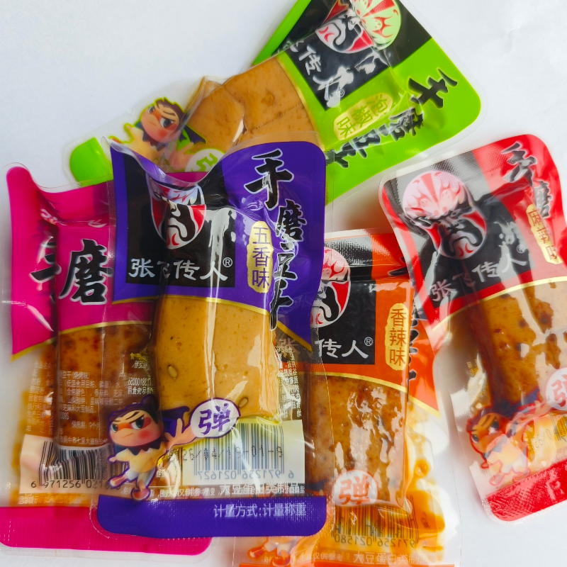 张飞传人手磨豆干散称Q弹独立小包装五香麻辣四川阆中特产零食