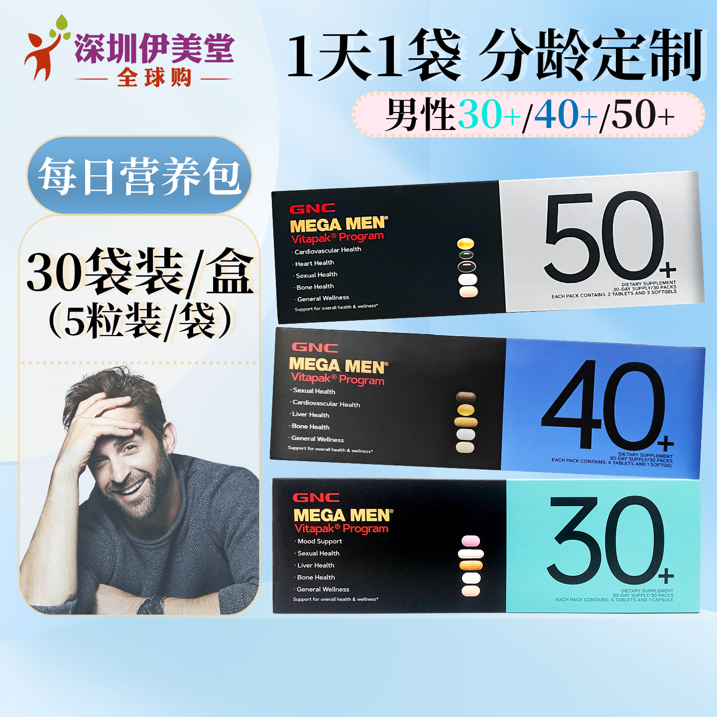 GNC/健安喜男性每日营养包