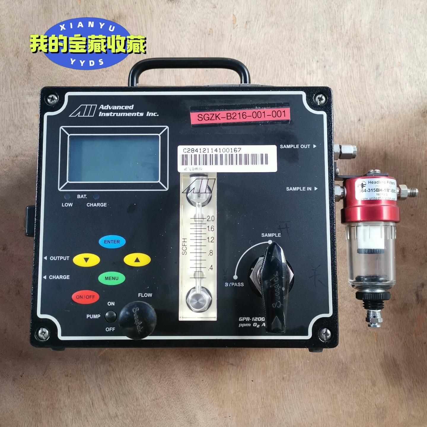 美国AII GPR-1200便携式微量氧气分析仪 拆机