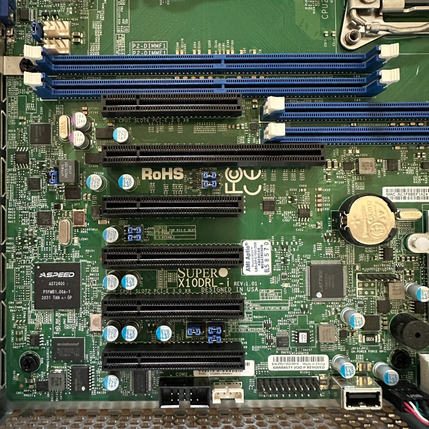 超微服务器主板X10DRL-i 支持E5 V3 V4 带挡板
