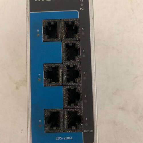MOXA工业交换机EDS-208A-T 实物拍摄 功能正常